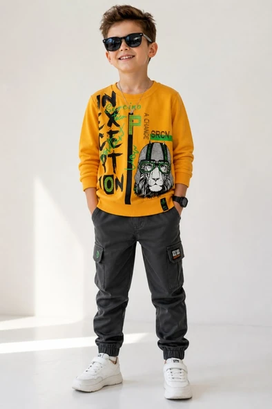 Erkek Çocuk Sarı Sweatshirt ürün görseli 1