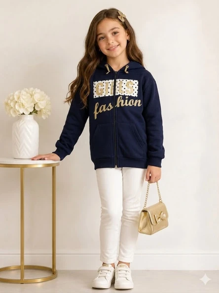 Kız Çocuk Lacivert Sweatshirt ürün görseli 1