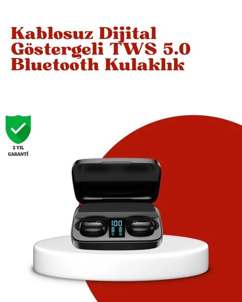 Nevamel® Dokunmatik Kontrollü ABS Malzemeli Bluetooth Kulaklık + Yüksek Kapasiteli Kutu ürün görseli 1