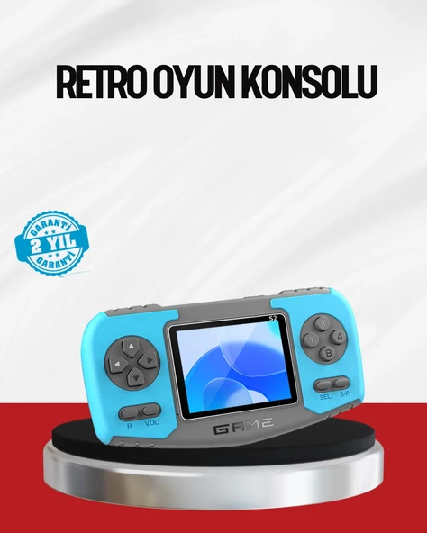 Nevamel® El Tipi Retro Oyun Konsolu Çocuklara Özel Portatif Oyun Makinesi ürün görseli 1