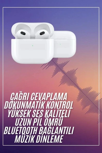 Nevamel Bluetooth Kulaklık 3. Nesil Ios Android Uyumlu Yeni Nesil Wireless Charge ürün görseli 1