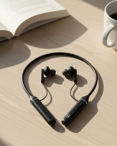 Nevamel® Uzun Süre Kullanımlı Kablosuz Boyun Askılı Stereo Kulaklık Güçlü Bas ve Net Ses ürün görseli 1