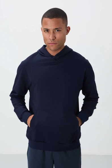 Erkek Lacivert Sweatshirt - Resim 2