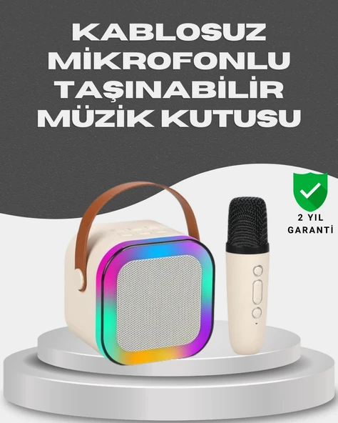 Nevamel® Kablosuz Karaoke Mikrofon Hoparlör Seti Güçlü Ses Çıkışı ürün görseli 1