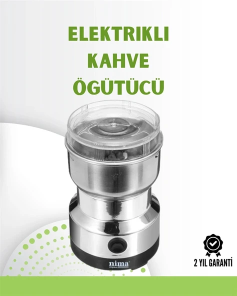Nevamel Kahve ve Baharat Değirmeni | Kompakt Hafif Hızlı Öğütme Şeffaf Kapaklı Kolay Kullanım ürün görseli 1