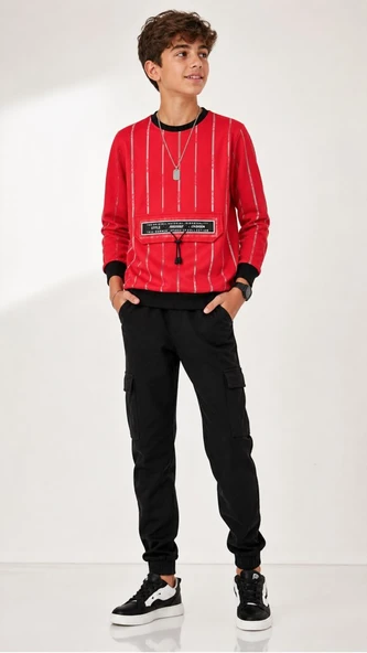Erkek Çocuk Kırmızı Sweatshirt ürün görseli 1