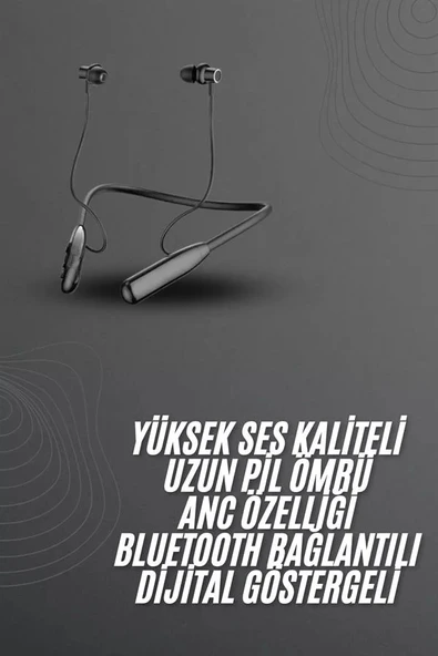 Nevamel® 100 Saat Bluetooth Kulaklık Dijital Göstergeli ANC Özelliği Kablolu ürün görseli 1