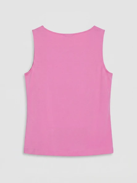 LCWAIKIKI Basic Pembe Bisiklet Yaka Kadın Atlet - Resim 6
