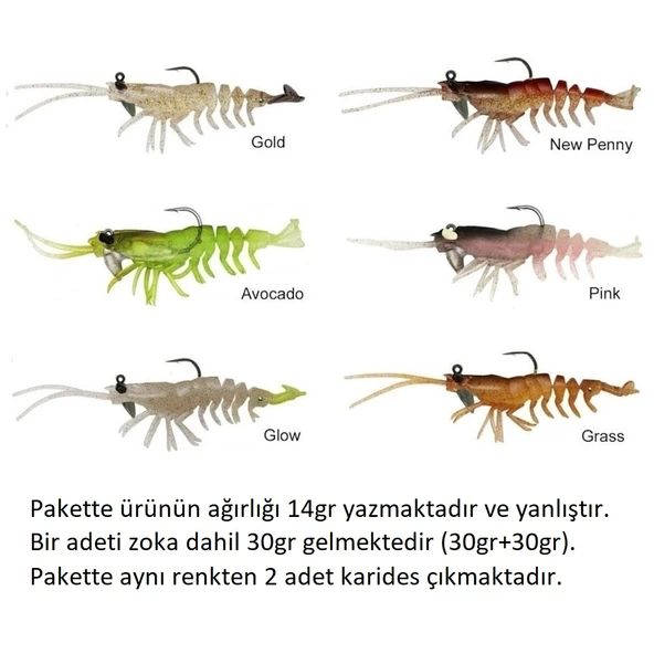 Savage Gear 3D Shrimp Rtf 12.5cm 30gr Büyük Silikon Karides Yem 2 Adet ürün görseli 1