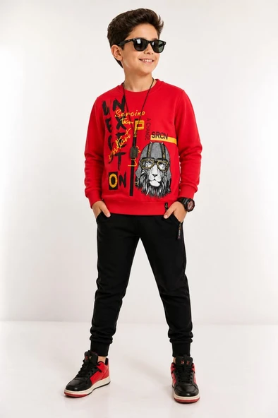 Erkek Çocuk Kırmızı Sweatshirt ürün görseli 1