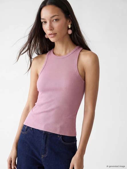 LCW EVERYDAY Pembe Bisiklet Yaka Kadın Atlet ürün görseli 1