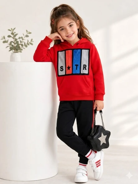 Kız Çocuk Kırmızı Sweatshirt ürün görseli 1