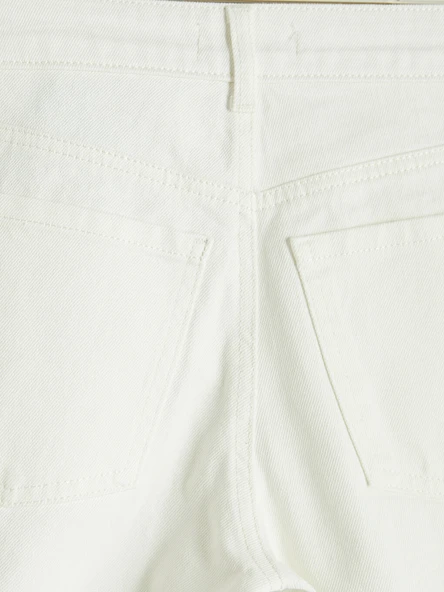 LCW Jeans Beyaz Regular Fit Kadın Jean Şort - Resim 8