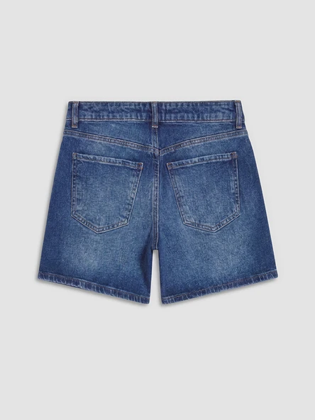 LCW Jeans İndigo Regular Fit Kadın Jean Şort - Resim 7