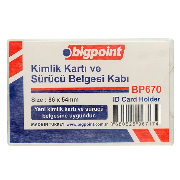 Bigpoint Kart Kabı Kimlik Ehliyet Pp Bp670 (10 Lu Paket) ürün görseli 1