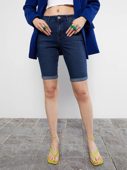 LCW Jeans İndigo Şort - Resim 3