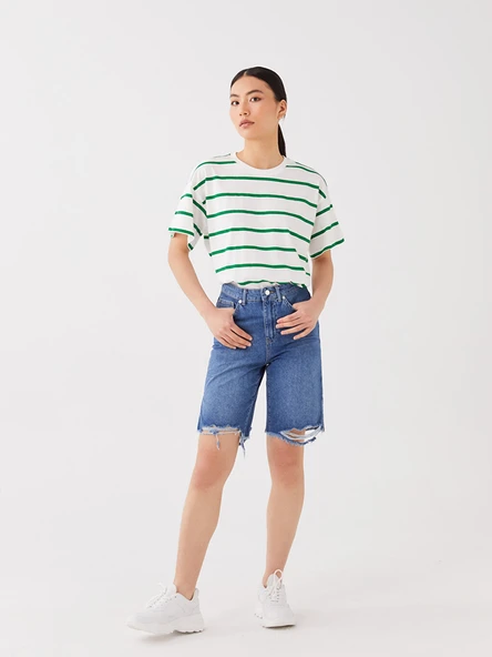 LCW Jeans İndigo Şort - Resim 2