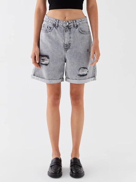 LCW Jeans Gri Şort - Resim 2