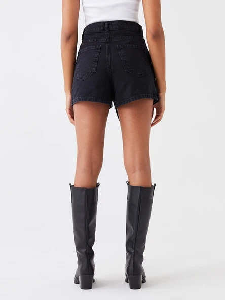 LCW Jeans Siyah Şort - Resim 5