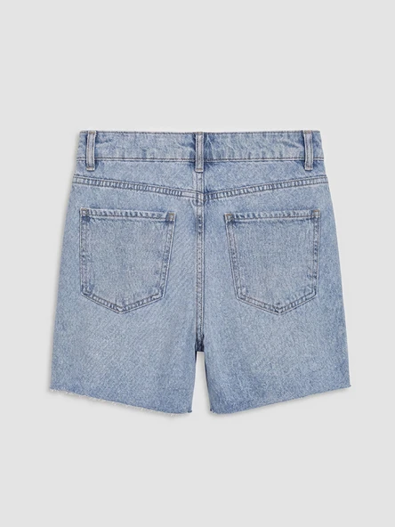 LCW Jeans İndigo Regular Fit Kadın Jean Şort - Resim 6