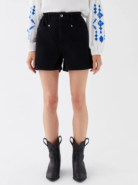 LCW Jeans Siyah Şort - Resim 5