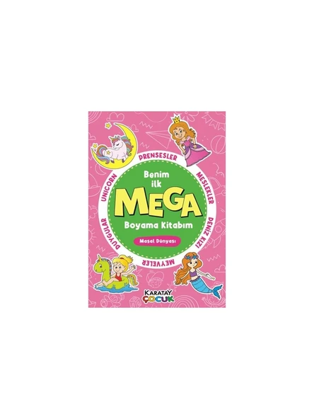 Karatay Yayınları 4E Mega Boyama- Masal Dünyası 128 Sayfa ürün görseli 1