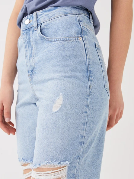 LCW Jeans İndigo Şort - Resim 4