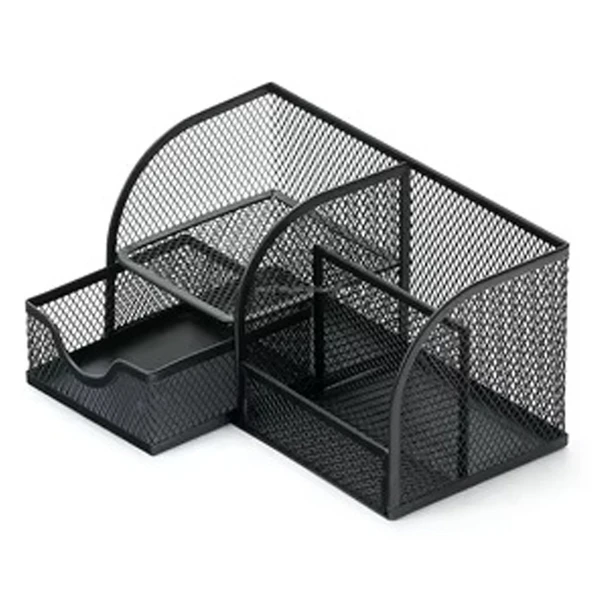 Bafix Masa Üstü Metal Kalemlik 4 Bölmeli Siyah Mmk7023 ürün görseli 1