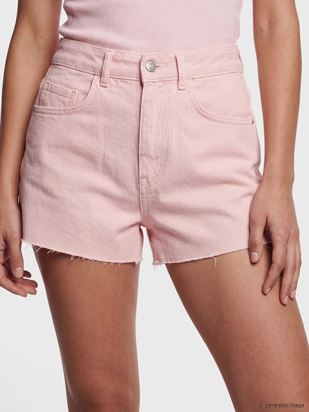 LCW Jeans Pembe Regular Fit Kadın Jean Şort - Resim 3