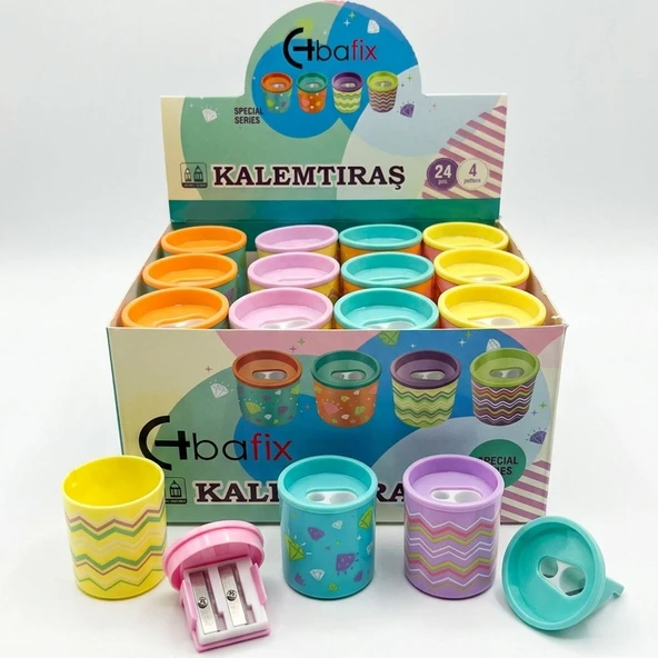 Bafix Kalemtıraş Çift Delikli Bfx-Ts7001B (24 Lü Paket) ürün görseli 1