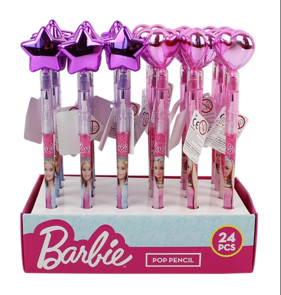 Dolphin Barbie Geçmeli Kurşun Kalem Kalp / Yıldız 24/576 B-1028 (24 Lü Paket) ürün görseli 1