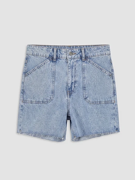 LCW Jeans İndigo Regular Fit Kadın Jean Şort - Resim 5