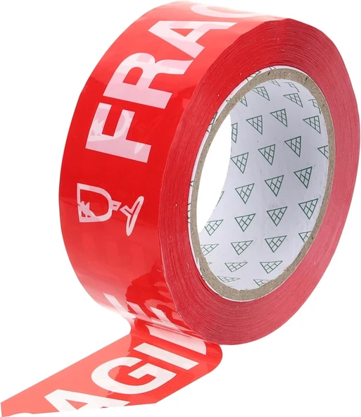 Boss Tape Fragile Kırılır Baskılı Uyarı Bandı 50 Mm x 66 Metre Bt-08001 ürün görseli 1