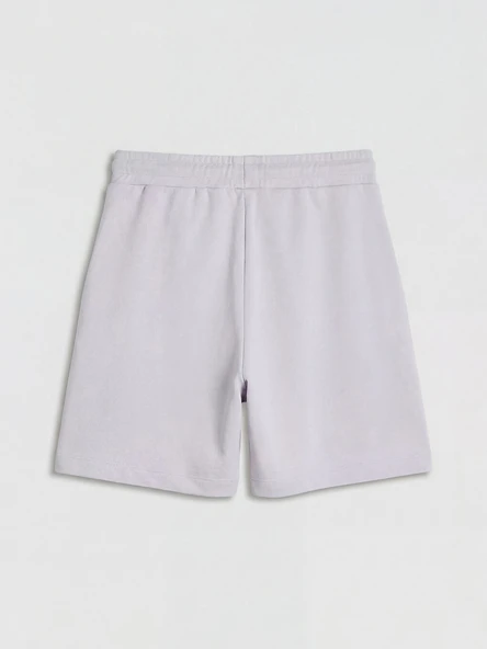 LCWAIKIKI Basic Lila Beli Lastikli Soft Touch Kadın Şort - Resim 6