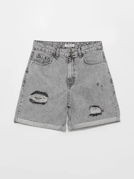 LCW Jeans Gri Şort - Resim 7