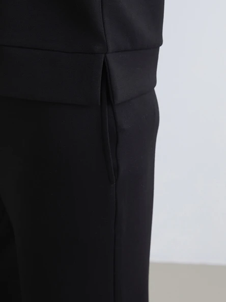 LCW Vision Siyah Soft Touch Oversize Kadın Sweatshirt - Resim 4
