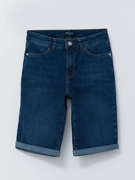 LCW Jeans İndigo Şort - Resim 5