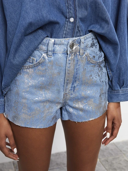 LCW Jeans İndigo Şort - Resim 3