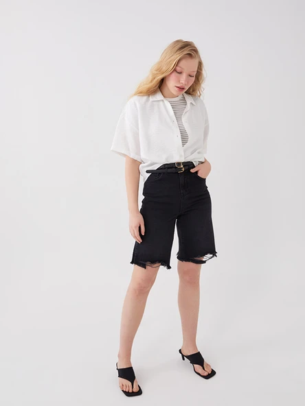 LCW Jeans Siyah Şort ürün görseli 1