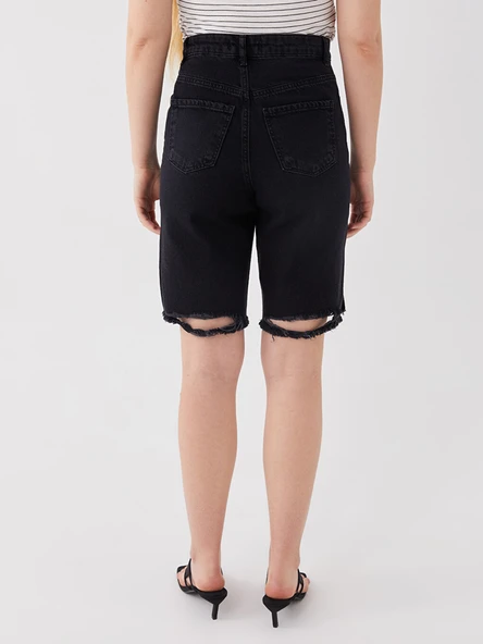 LCW Jeans Siyah Şort - Resim 6