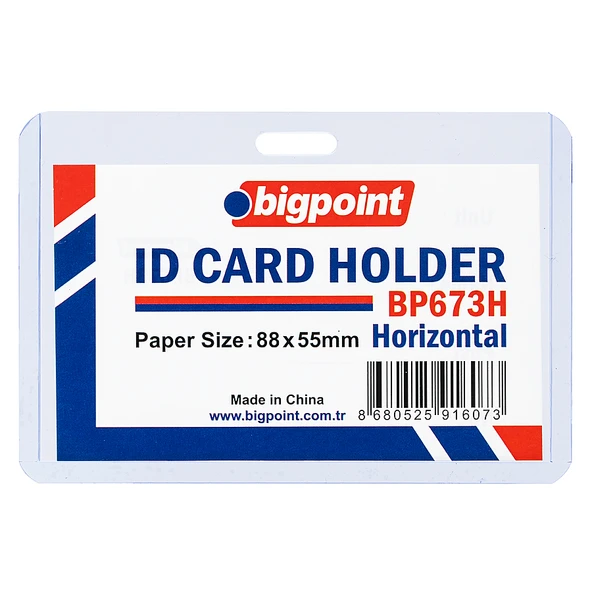 Bigpoint Kart Kabı Yatay Sert Pvc 88X55Mm Bp673H (10 Lu Paket) ürün görseli 1