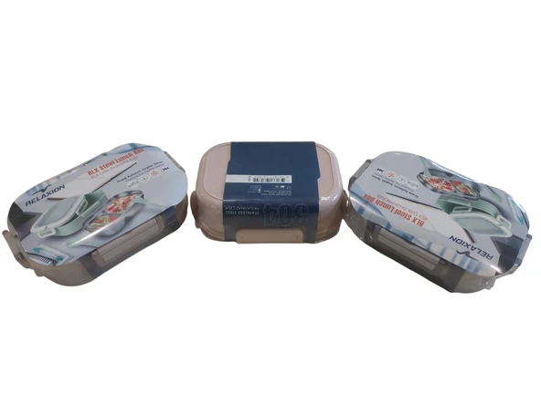 Relaxion Beslenme Kabı Steel Lunch Box Rlx540 (Karışık Renk 1 Adet) ürün görseli 1