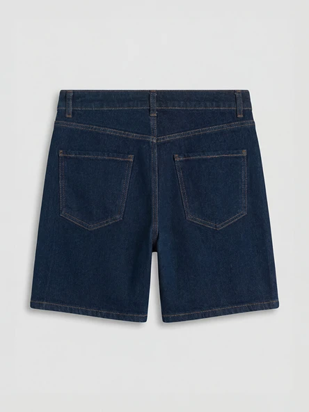 LCW Jeans İndigo Regular Fit Kadın Jean Şort - Resim 6