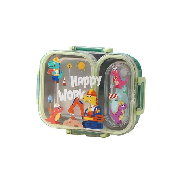 Vagon Beslenme Kabı Paslanmaz Çelik Lunchbox Vgn-7163 (Karışık Renk 1 Adet) ürün görseli 1