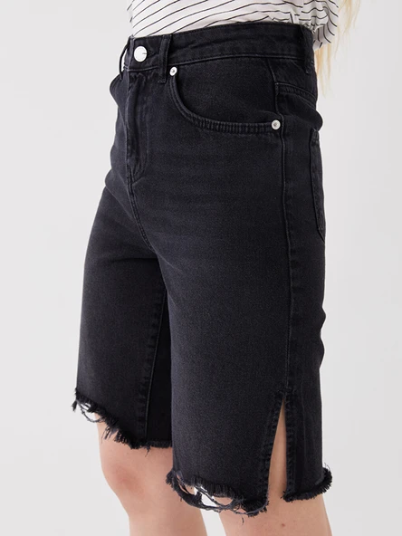 LCW Jeans Siyah Şort - Resim 4
