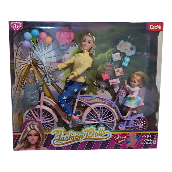 Ctoy Oyuncak Bisikletli Kız Ve Anne 8923A ürün görseli 1