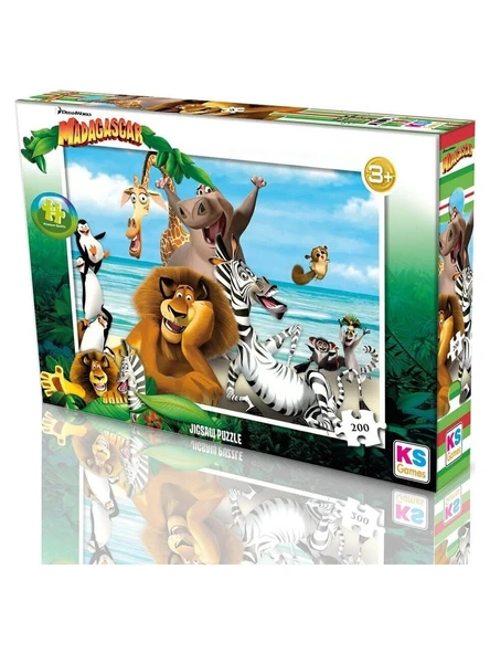 Ks Games Puzzle 200 Parça Madagascar Mg 113 ürün görseli 1