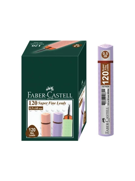 Faber-Castell Versatil Kalem Ucu Min Grip 0.5 2B 60Mm 120 Li Pastel (12 Tüp) ürün görseli 1