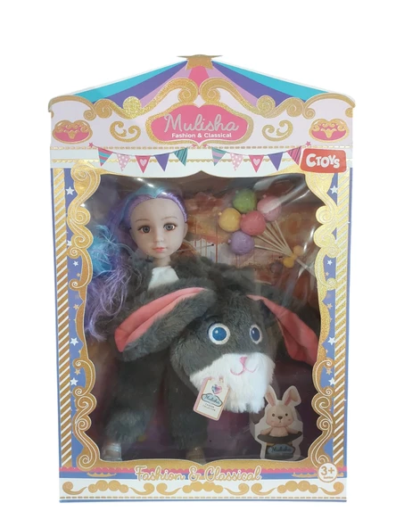 Ctoy Oyuncak Tavşan Kostümlü Bebek Qj182C ürün görseli 1
