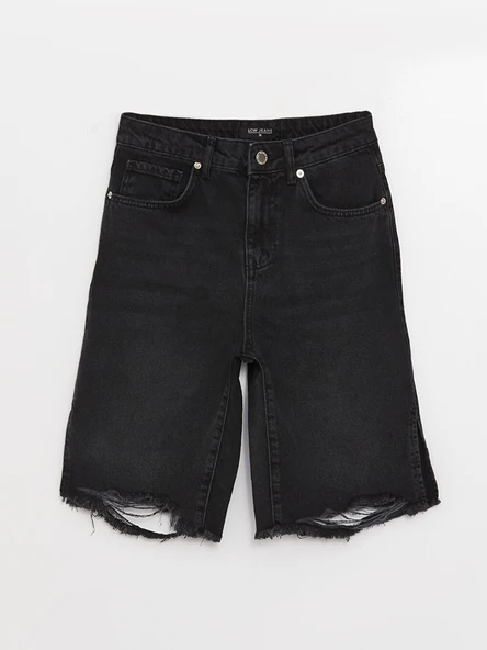 LCW Jeans Siyah Şort - Resim 7